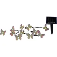 Best Season LED-Solarlichterkette mit Schmetterlingen,20tlg Farbe daylight,ca.5,7m. Solarpanel incl.Akku.,outd, 477-12