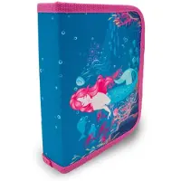 Itenga Schüler-Etui Mäppchen Meerjungfrau 28 teilig 1-Zipper