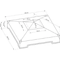 Dehner Ersatzdach für Pavillon Granada, UV-Schutz 80+, wasserabweisend, 293 x 293 cm, Polyester, beige