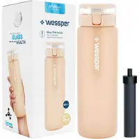 Wessper ActiveMax Clarti 0,68l beige Wasserfilterflasche + 1x Filter