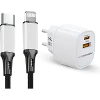 GLK Technologies GLK 33W USB C Schnellladegerät Weiß mit Ladekabel iPhone Apple Universal C XS XR