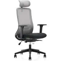 CasaDolce Casa Dolce Bürostuhl MOLINA, grau&schwarz, 71x68x110-120 cm, drehbar und höhenverstellbar, Stoff & Netz, Verstellbare Armlehnen