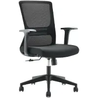 CasaDolce Casa Dolce Bürostuhl TEDINA, schwarz, 69x67x96-106 cm, Stoff + Netzpolster, drehbar und höhenverstellbar