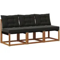 vidaXL 3 Stück Outdoor Mittelsofa