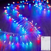 Lapalife 3m LED Lichterkette Kupferdraht Cluster Lichterketten Wasserdicht Batteriebetrieben für Innen Party Hochzeit Weihnachten Deko, Bunt