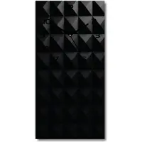 Tulup Wanduhr aus Glas – 30x60 cm - Glasbild - Glasuhr - Gehärtetes Glas -Abstraktion Hintergrund