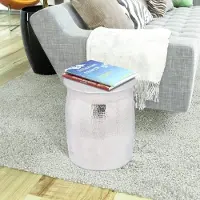 Alle Hersteller Hocker / Beistelltisch gehämmert Aluminium silberfarbig