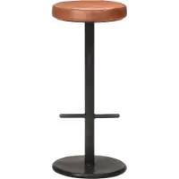 vidaXL "Winterschlussverkauf "Barhocker 2er Set - CLORIS - Barstuhl - Optimal Komfort, Braun Echtleder - 34 x 34 x 76 cm - DEMöbel9850495