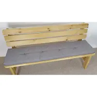 Rattani Kissen / Polster für Gartenbank / Bankkissen 150 x 35 cm Colore grigio (dunkel grau)