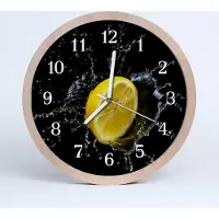 Tulup Holzuhr 20fi cm wanduhr - Zitrone Obst