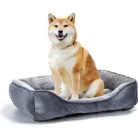 Nobleza Hundebett Grosse Hunde, 77x67cm, Rutschfestes Hundekorb, Superweicher Faserfüllung, Haustierbett Waschbar für Kleine und Mittelgroße Hunde