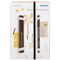 Korres Set Drama Volume No. 1 Schwarze Mascara Extreme Volume 11 ml & Volcanic Minerals Langanhaltender Eyeliner No. 1 Schwarzer Stift
