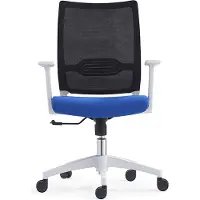 CasaDolce Bürostuhl ZIVA, Blau, Schwarz, Weiß, 67x67x98/108 cm, Metall, drehbar, höhenverstellbar, gepolstert, Schaum, Netz