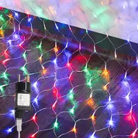 Eikuavons 2x2M 200 LED Lichternetz 8 Lichtmodi Lichterkette Innenraum Weihnachten Party Fenster Deko, Bunt