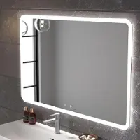 Eurobath Badspiegel MYKONOS mit integriertem LED-Licht und Touch-Funktion