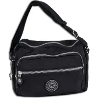 Jennifer Jones Leather Bag Street leichte Nylon Tasche Damenhandtasche schwarz OTJ227S