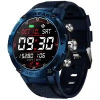 Ele eleoption Smart Watch 1,32 '' Sports Tracker Super Long Standby Mehrere Sportmodi für Android iPhones Blau