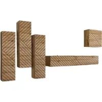 Meublorama AM-SWITCH 3-WTL SW 3*5C/96KG, 7 Regale, 5 Tür(en), Braun, Mitteldichte Faserplatte (MDF), 400 mm, 3300 mm
