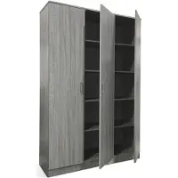 Meublorama RU-RAY-6410-5*2C/78,2KG, 8 Regale, 3 Tür(en), Grau, Partikelbord, Kunststoff, 400 mm, 1200 mm