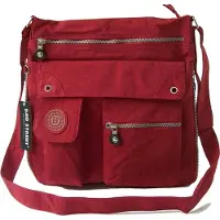 Jennifer Jones Leather Bag Street Nylon Tasche Damenhandtasche rot 31x10x33 OTJ206R