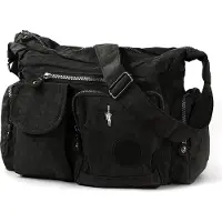 Jennifer Jones Leather Bag Street Nylon Tasche Damenhandtasche schwarz 30x12x22 OTJ205S