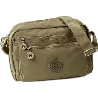Jennifer Jones Leather Bag Street Nylon Umhängetasche stone Damen Tasche OTJ202L