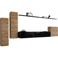 Meublorama AM-SWITCH 1-WTSL SW 1*7C/89KG, 3 Regale, 4 Tür(en), Braun, Mitteldichte Faserplatte (MDF), 400 mm, 3300 mm