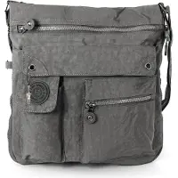 Jennifer Jones Leather Bag Street Nylon Tasche Damenhandtasche grau 31x10x33 OTJ206K