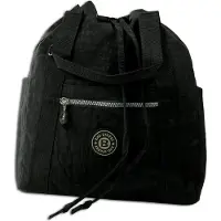 Jennifer Jones Leather Bag Street Rucksack Crinkle Nylon schwarz trendiger Damen Handtasche ORJ202S