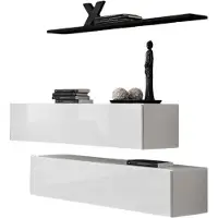 Meublorama AM-SWITCH SB2-WWS SW SB2*3C/46KG, 1 Regale, 2 Tür(en), Weiß, Mitteldichte Faserplatte (MDF), 300 mm, 1300 mm