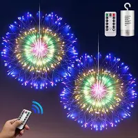 Lapalife Feuerwerk Lichterkette 200 LED Starburst Licht 8 Lichtmodi Wasserdicht Innen Garten Weihnachten Deko, Bunt