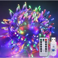 Lapalife Lichterkette 5M 50 LED 8 Lichtmodi USB Wasserdicht mit Fernbedienung für Party Weihnachten Hochzeit Deko, Bunt