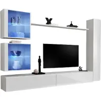 Meublorama AM-SWITCH 18-WW SW 18*6C/102KG, 1 Regale, 5 Tür(en), Weiß, Mitteldichte Faserplatte (MDF), 4 Schublade(n), 400 mm