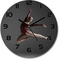 Tulup Wanduhr aus Glas 30fi Glasbild Glasuhr Gehärtetes Glas - schwarze-zeiger - Modern dance