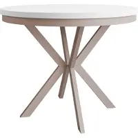 Mirjan 24 Tisch Edder 100, Esszimmer Tisch, Beine aus Stahl (Farbe: Cashmere / Arktisches Weiß)