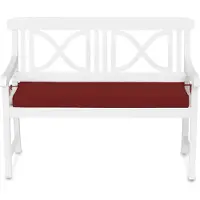 TexDeko Gartenbankauflage 120 x 42 x 6cm wasserabweisend mit waschbarem Bezug Bankkissen Bankpolster Polsterauflage Auflage als Sitzkissen (Bordeaux)