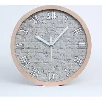 Tulup Holzuhr 20fi cm wanduhr - weiße Spitzen - Ziegelwand