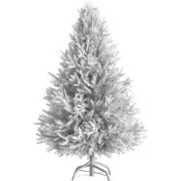 B2X Weißer künstlicher Weihnachtsbaum, 1,83 m, 533 Zweige, inklusive Ständer