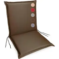 Sunnypillow 1 Stück Gartenstuhlauflage 100 x 50 extra dick 9cm Niedriglehner Auflage waschbar wasserdicht Polsterauflagen Outdoor Stuhlauflage Polster Sitzkissen Gartenstuhl Braun