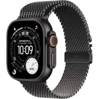 Apple Watch Ultra 3 GPS + Cellular 49 mm Premium Smartwatch mit Dual GPS Herzfrequenz Blutsauerstoff Schlaftracking 5G Wasserschutz Titan Schwarz