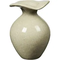 Broste Copenhagen Florentina Bodenvase beige XS 14cm