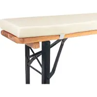 TexDeko Bierbankauflage 220x25x4cm mit Reißverschluss Creme Premium