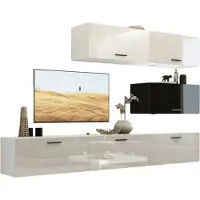 Meublorama FH-C25-25-HG-BW-5+4-SQUERE-RGB*7C/83KG, 6 Tür(en), Weiß, Mitteldichte Faserplatte (MDF), 350 mm, 2490 mm, 1710 mm