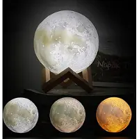 Ele eleoption Nachtlicht 5,9 Zoll 3D-Druck Luna Moon Lampe Dimmbarer Berührungssensor Helligkeit Kindergarten LED-Lampen Beste Weihnachtsgeschenke für Kinder Jugendliche