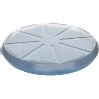 Elasto Pizzabox 'ToGo' - BPA-freie Aufbewahrungsbox von Pizza Wiederverwendbare Kunststoffbox aus recylebarem Material - behagliches blau/transparent