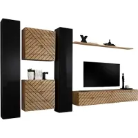 Meublorama AM-SWITCH 6-SWTL SW 6*6C/116KG, 1 Regale, 5 Tür(en), Schwarz, Mitteldichte Faserplatte (MDF), 400 mm, 3300 mm