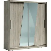 Meublorama MK-BERGAMO-B4-R20128_R20128-IIIMDF-B*4C/181KG, 5 Regale, 2 Tür(en), Braun, MDF-Platten, 630 mm, 2050 mm