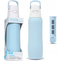 Dafi SOLID Stahlfilterflasche Blau 800 ml Wiederverwendbar