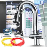ARI Nordic 3-Wege Küchenarmatur Chrom Ausziehbar mit 5-Stufen Wasserfiltersystem Untertisch Trinkwasserfilter