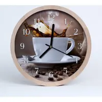 Tulup Holzuhr 20fi cm wanduhr - Runde Kaffee